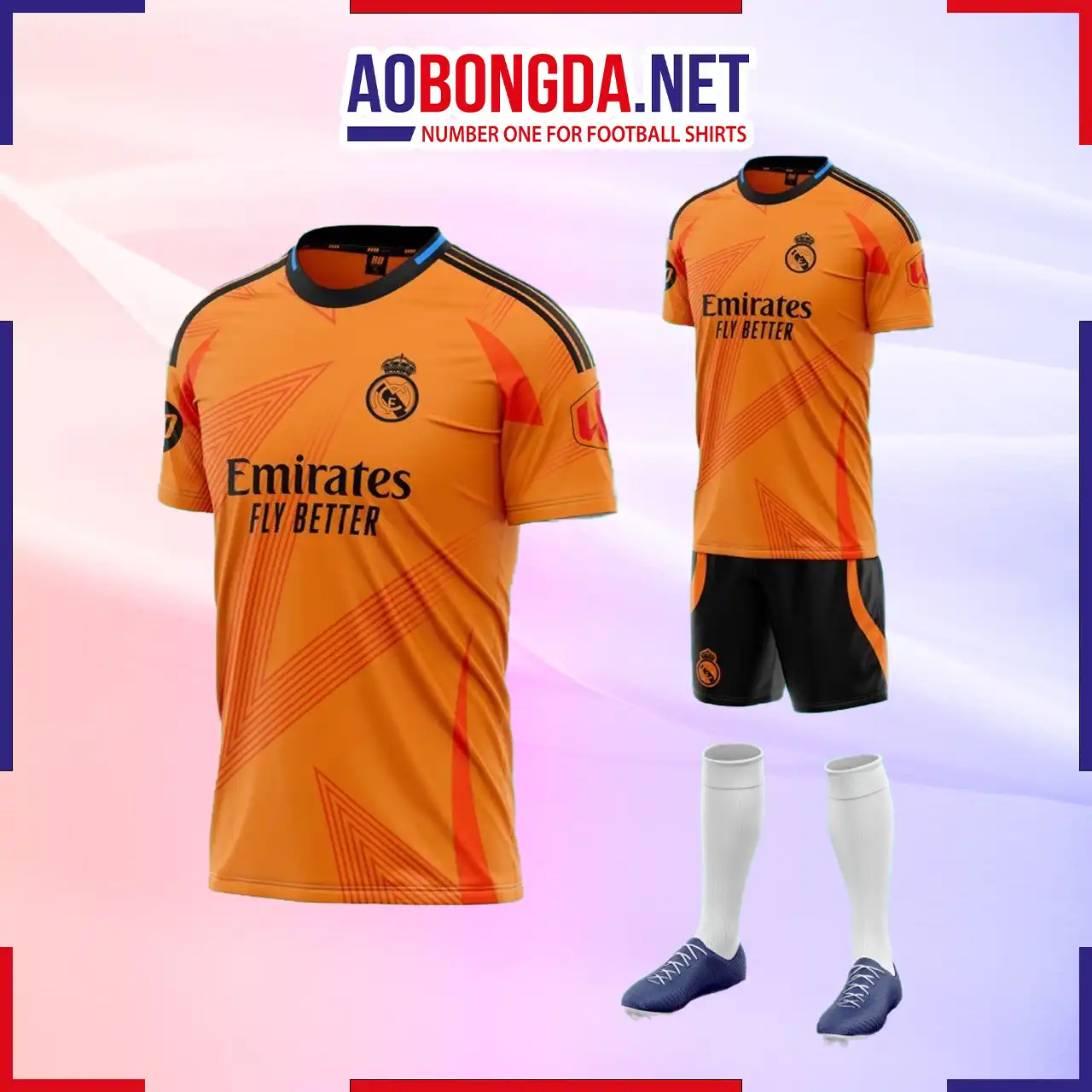 Áo Bóng Đá Câu Lạc Bộ Real Madrid Cam 2024-2025