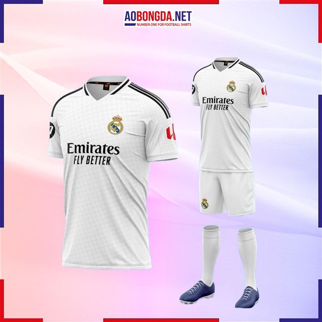 Áo Bóng Đá Câu Lạc Bộ Real Madrid Trắng Sân Nhà 2024-2025