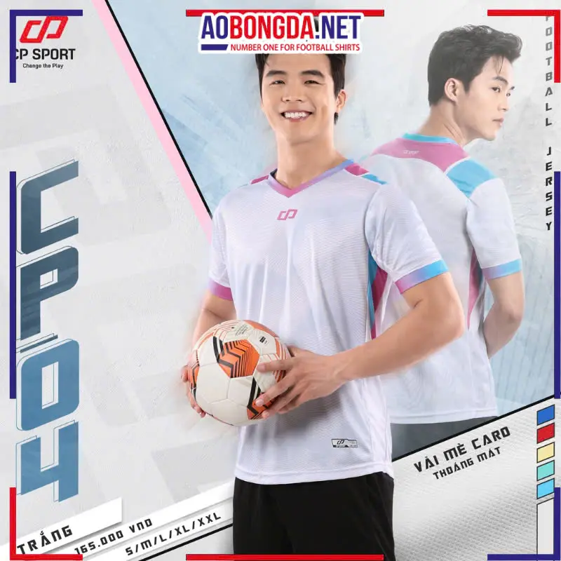 Áo Bóng Đá Không Logo CP CP04 Trắng