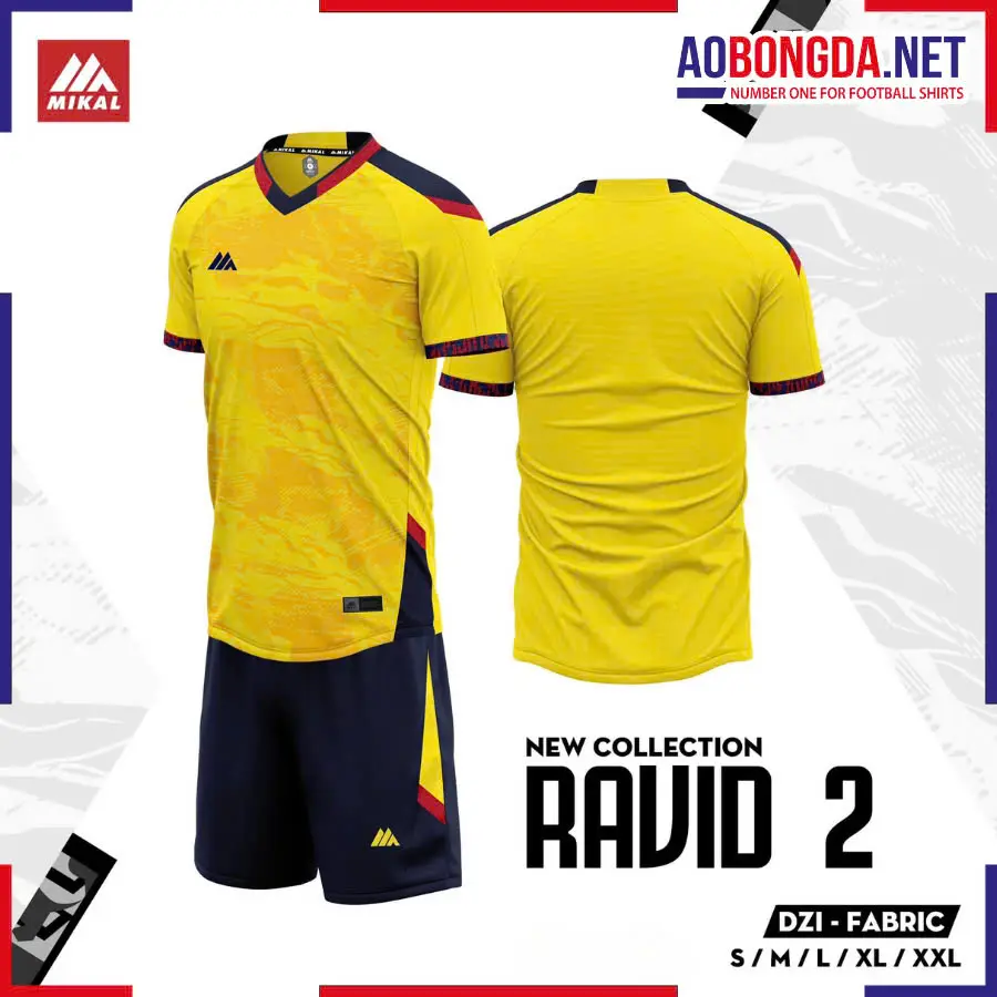 Áo Bóng Đá Không Logo Mikal Ravid 2.0 K4 Vàng