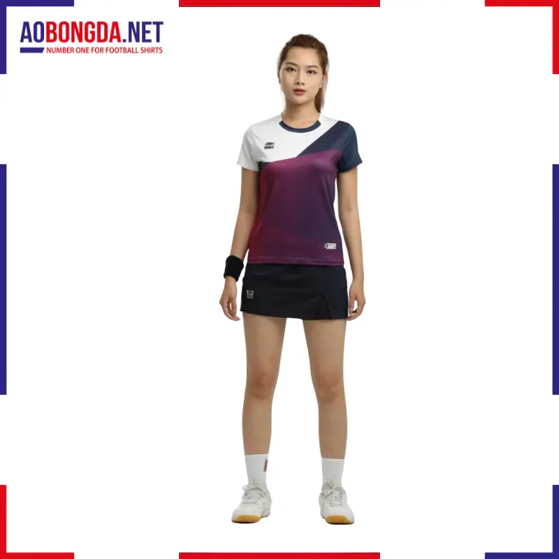 Áo Cầu Lông Riki AL06 Nữ Đỏ Đô