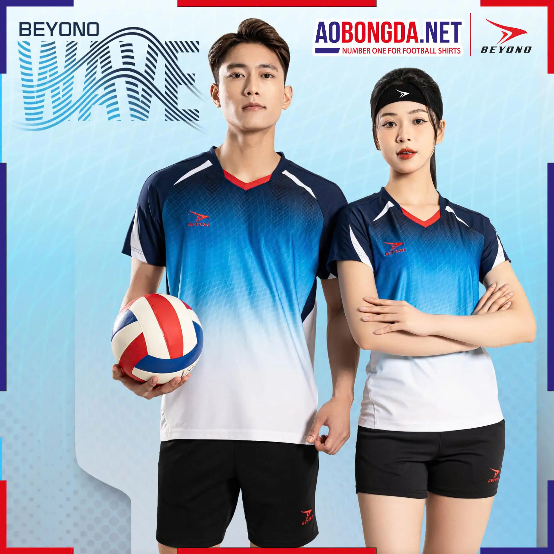Áo Bóng Chuyền Beyono Wave Trắng