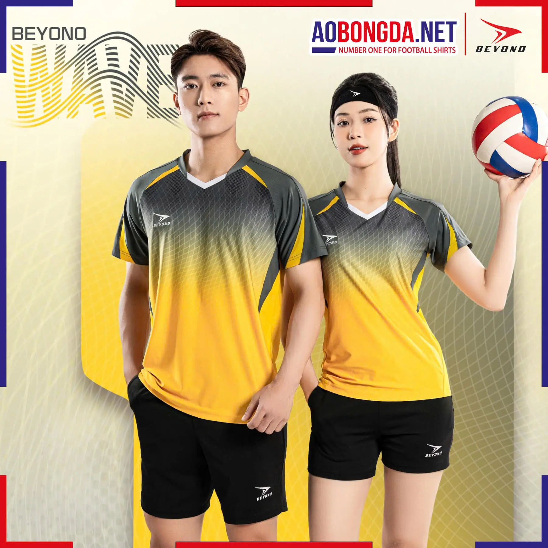 Áo Bóng Chuyền Beyono Wave Vàng