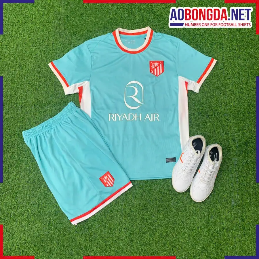 Áo Bóng Đá Câu Lạc Bộ Atlentico Madrid Xanh Ngọc 2024-2025