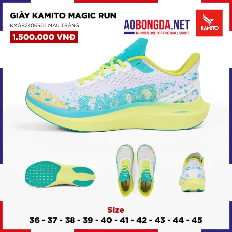 Giày Chạy Bộ Kamito Magic Run Trắng