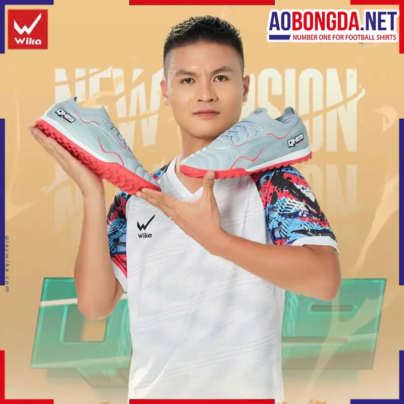 Giày Bóng Đá Wika QH19 Z-Vol Xám Hồng