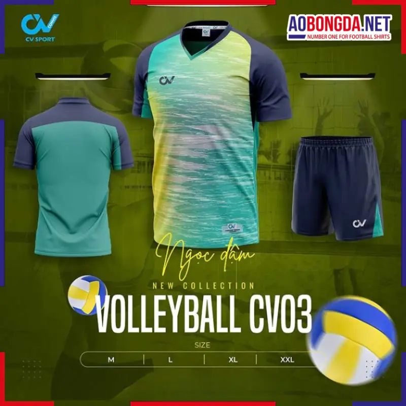 Bộ Bóng Chuyền CV CV03 Ngọc Đậm Nam