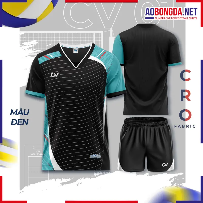 Bộ Bóng Chuyền CV CV01 Đen Nam
