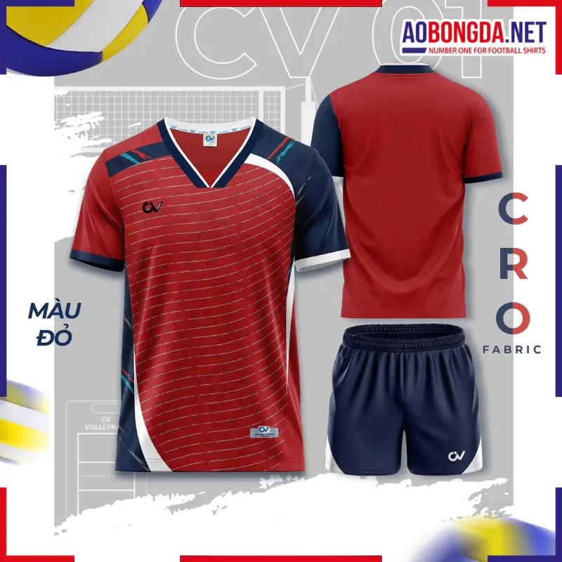Bộ Bóng Chuyền CV CV01 Đỏ Nam