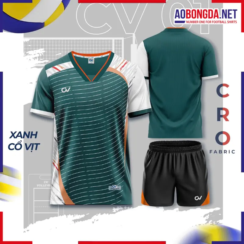 Bộ Bóng Chuyền CV CV01 Cổ Vịt Nam