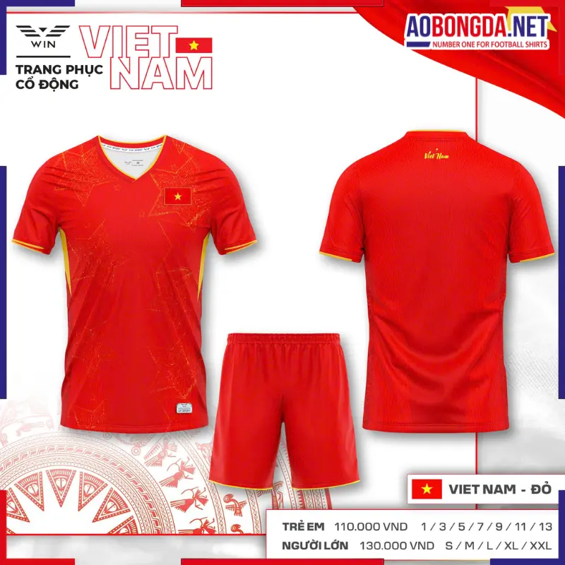 Áo Bóng Đá Đội Tuyển Việt Nam Winsport Đỏ 2024 - 2025