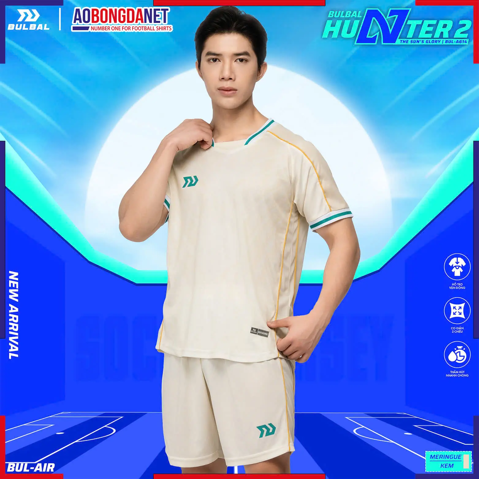 Áo Bóng Đá Không Logo Bulbal Hunter 2 Kem