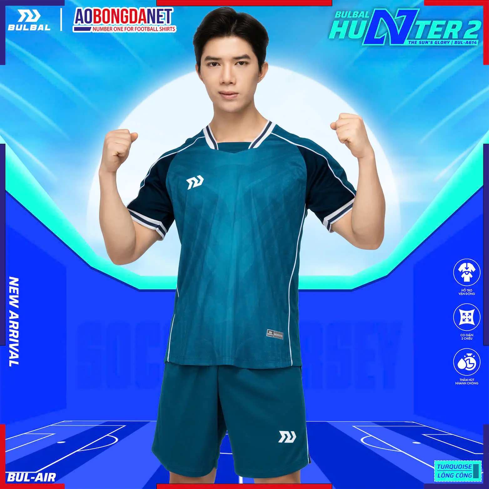 Áo Bóng Đá Không Logo Bulbal Hunter 2 Lông Công