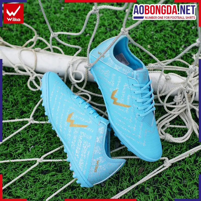 Giày Bóng Đá Trẻ Em Wika Hunter II Xanh Ngọc