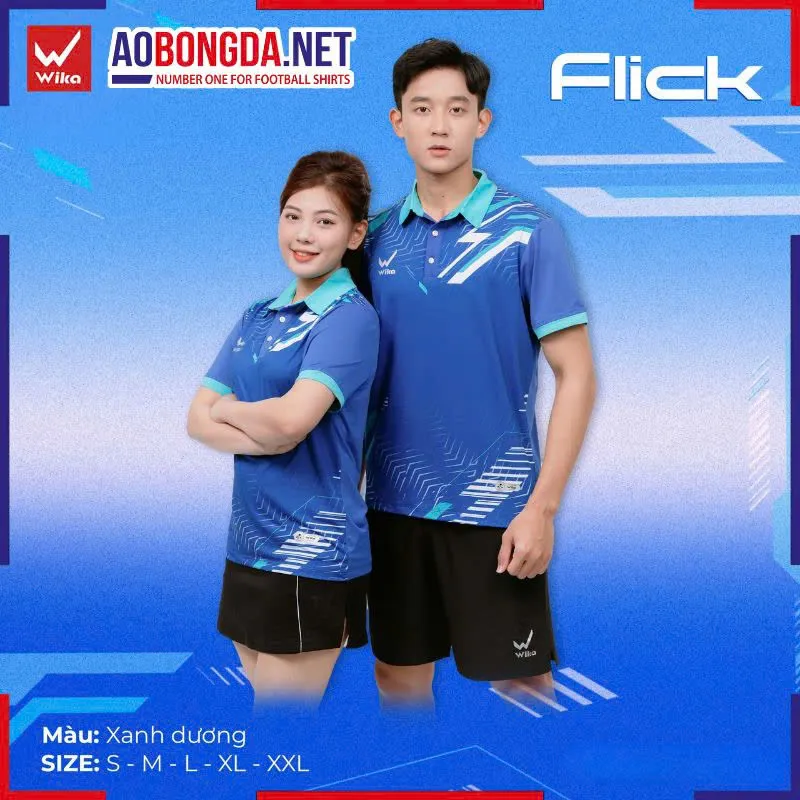 Áo Polo Wika Flick Xanh Dương 
