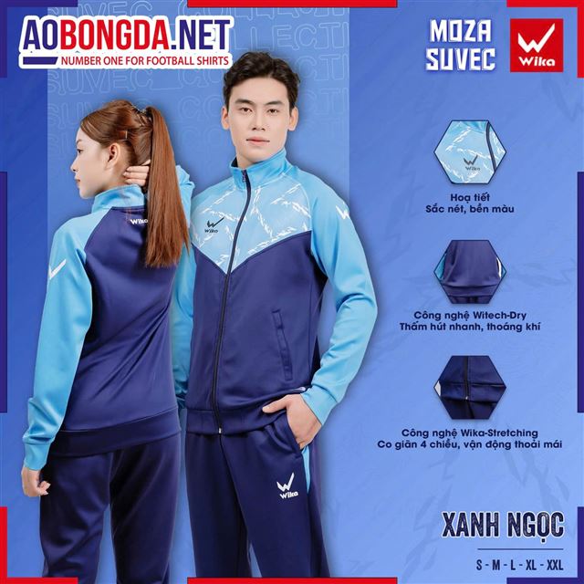 Bộ Thể Thao Wika Suvec Moza Xanh Ngọc