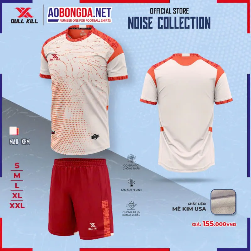 Áo Bóng Đá Không Logo Dullkill Noise Kem