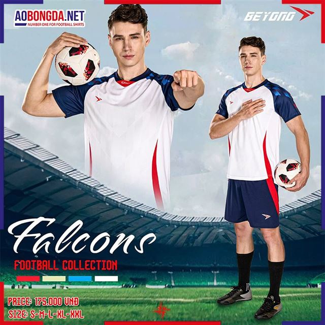 Áo bóng đá không logo Beyono Falcons Trắng