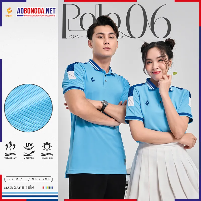 Áo Polo CP Egan 6 Xanh Biển