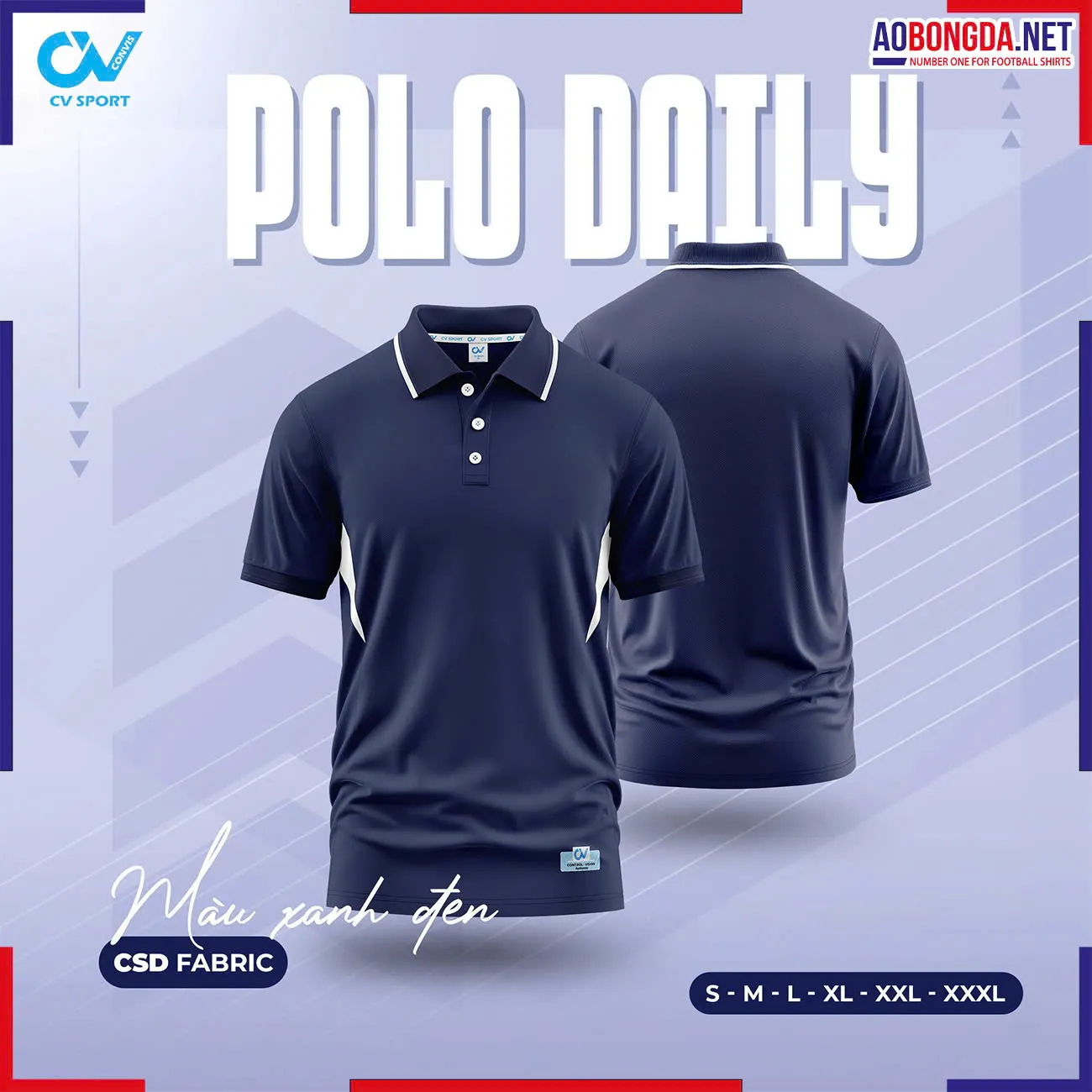 Áo Polo CV Daily Xanh Đen