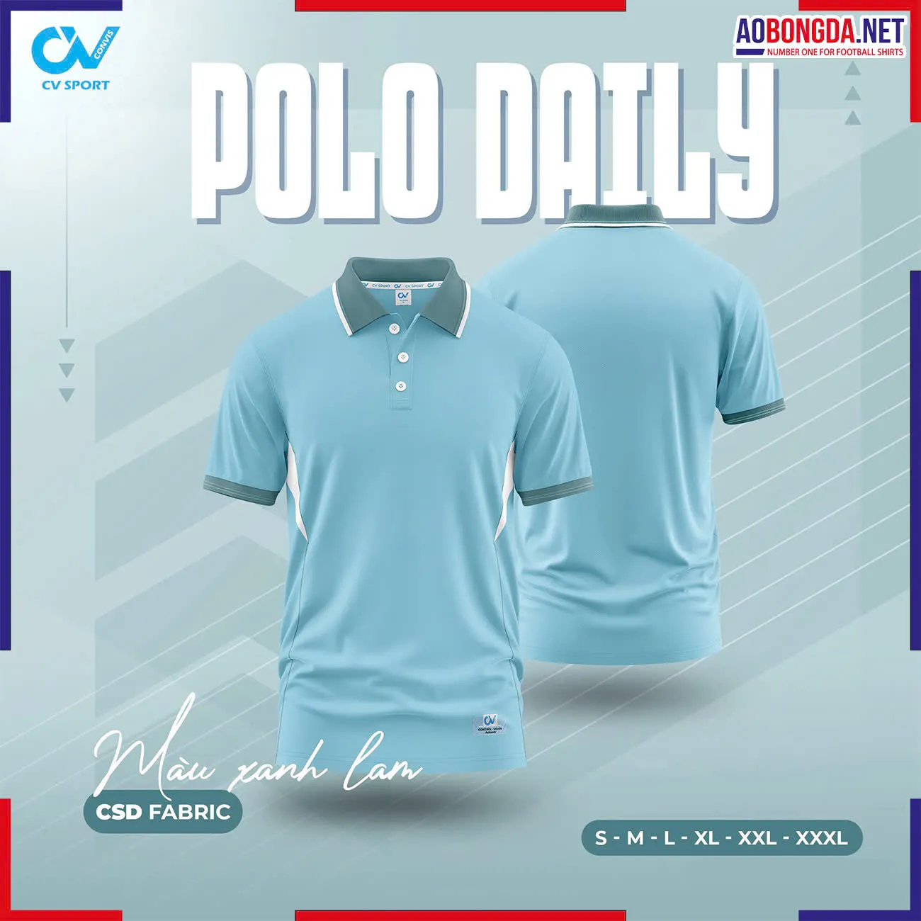 Áo Polo CV Daily Xanh Lam
