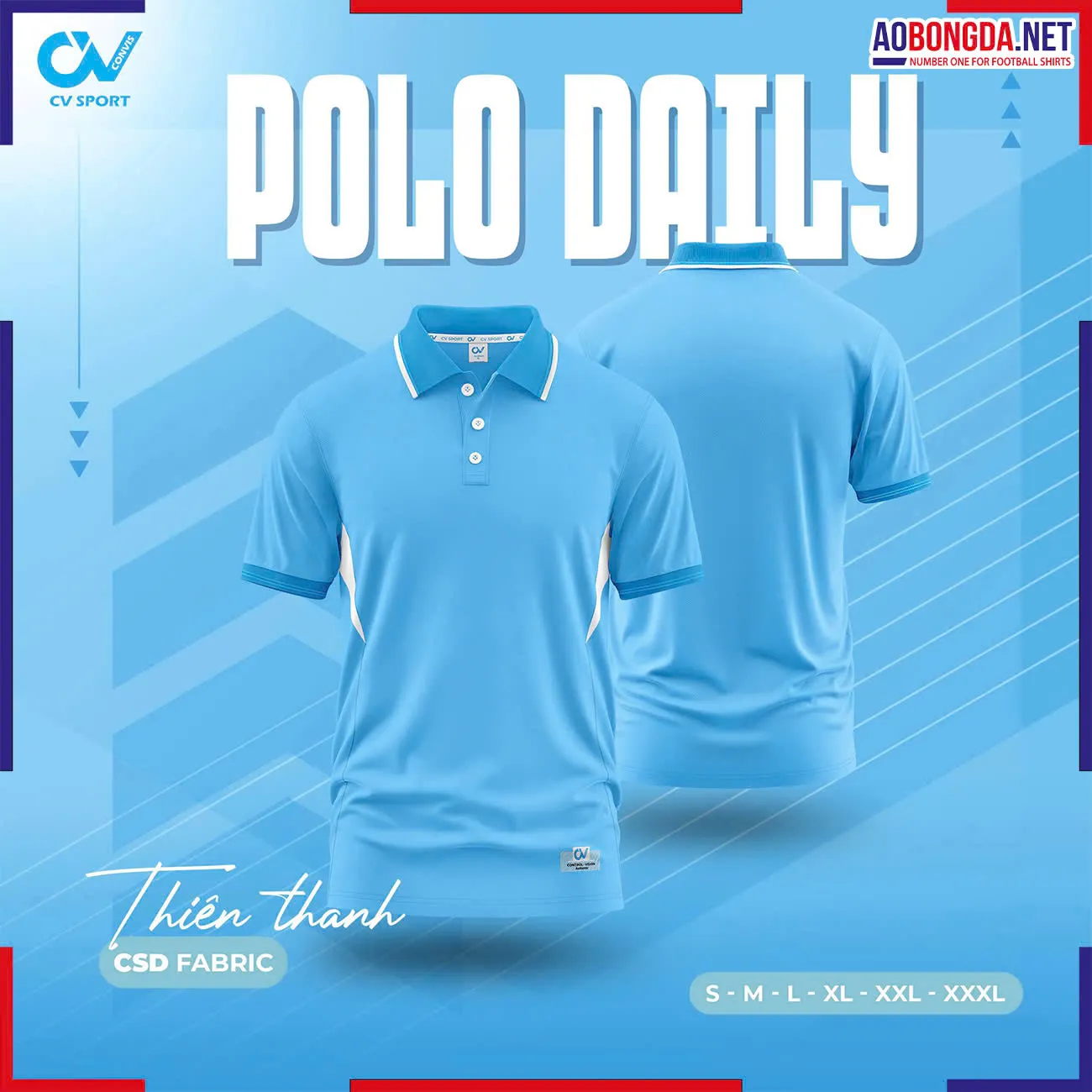 Áo Polo CV Daily Thiên Thanh