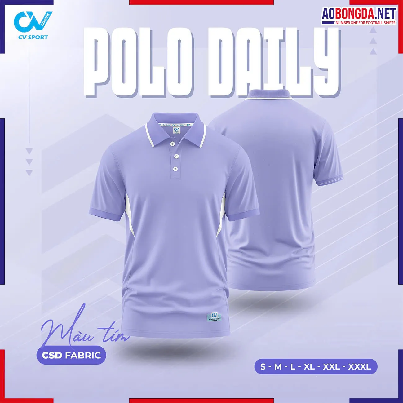 Áo Polo CV Daily Tím