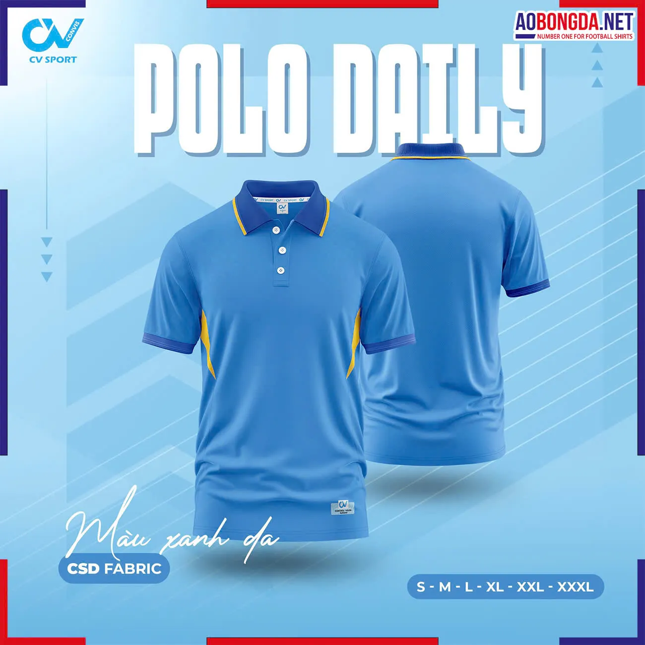 Áo Polo CV Daily Xanh Da