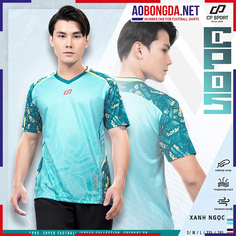 Áo Bóng Đá Không Logo CP CP05 Ngọc