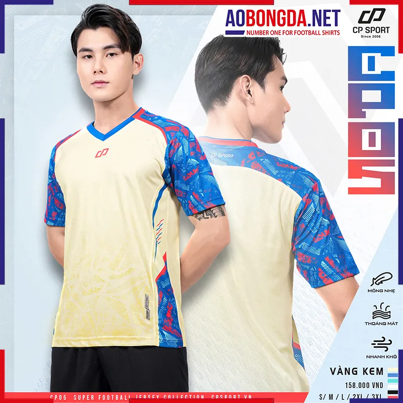 Áo Bóng Đá Không Logo CP CP05 Kem