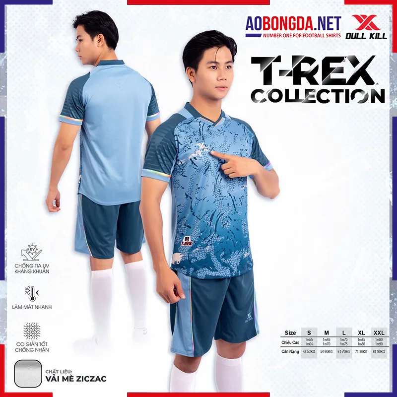 Áo Bóng Đá Không Logo Dullkill T-Rex Cổ Vịt