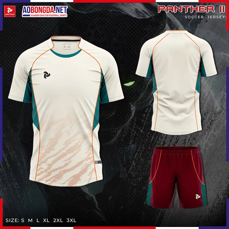 Áo Bóng Đá Không Logo Justplay Panther II Kem