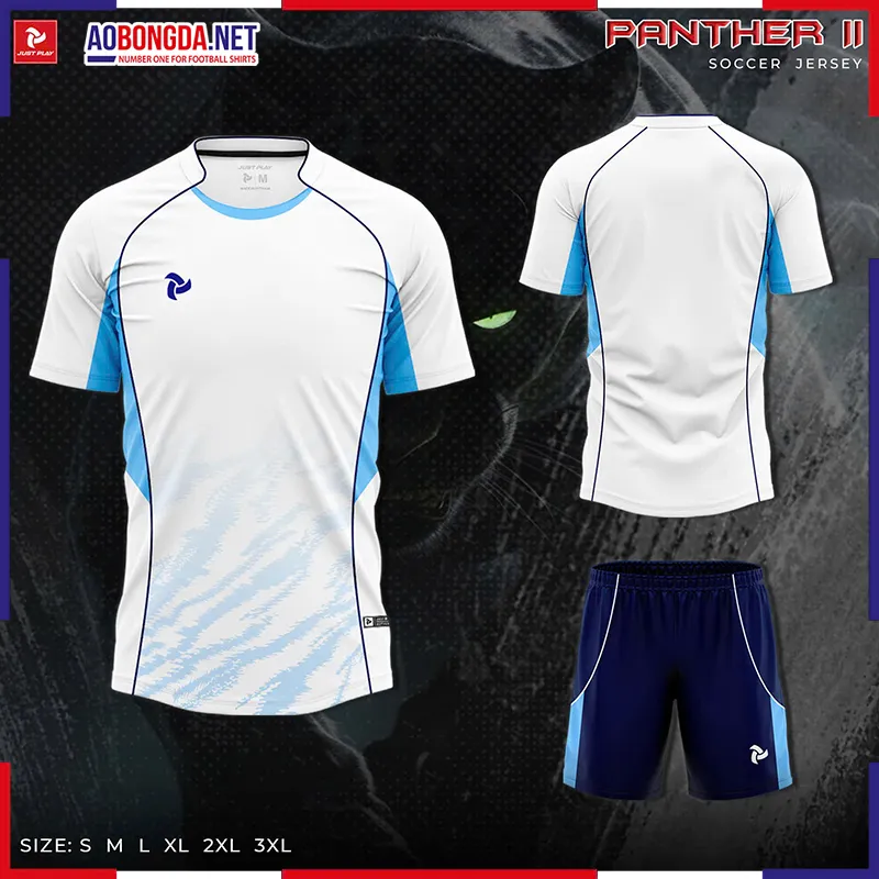 Áo Bóng Đá Không Logo Justplay Panther II Trắng