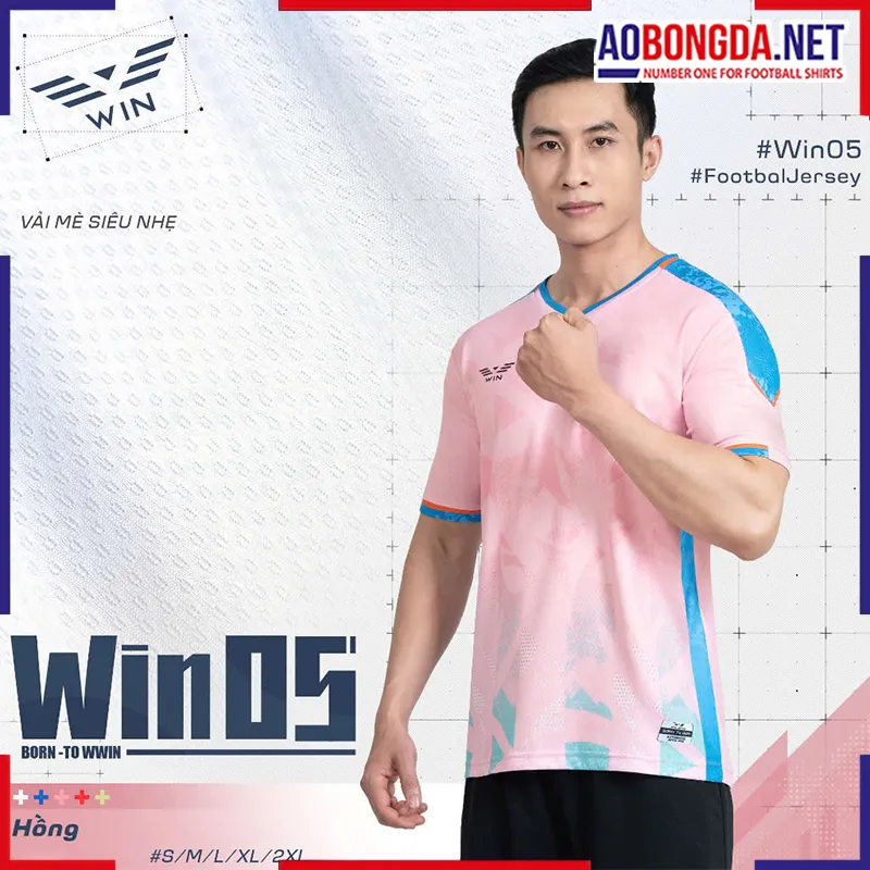 Áo Bóng Đá Không Logo CP Win 05 Hồng