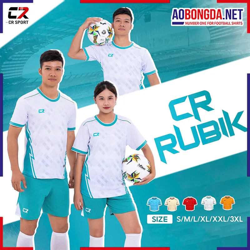 Áo Bóng Đá Không Logo CR Rubik Trắng