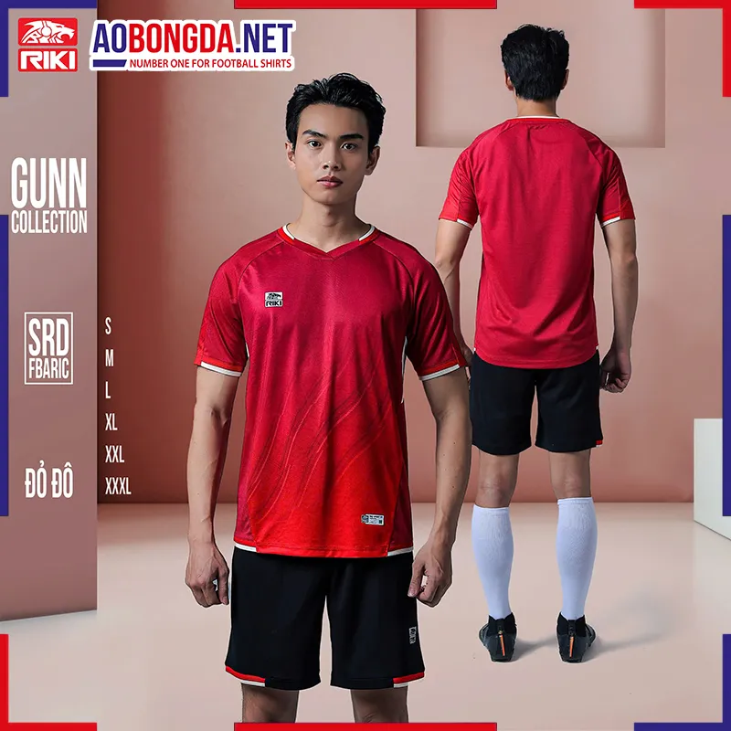 Áo Bóng Đá Không Logo Riki Gunn Đỏ Đô