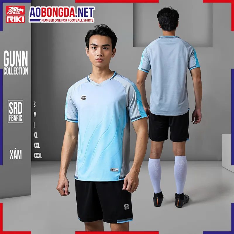 Áo Bóng Đá Không Logo Riki Gunn Xám