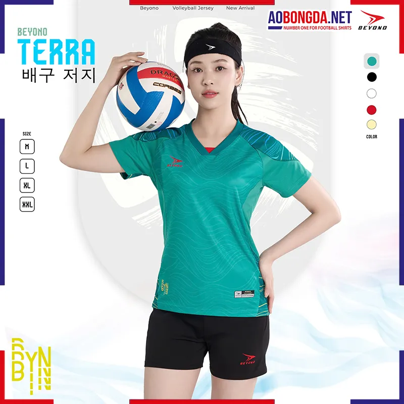 [SALE] Bộ Bóng Chuyền Beyono Terra Nữ Xanh Ngọc