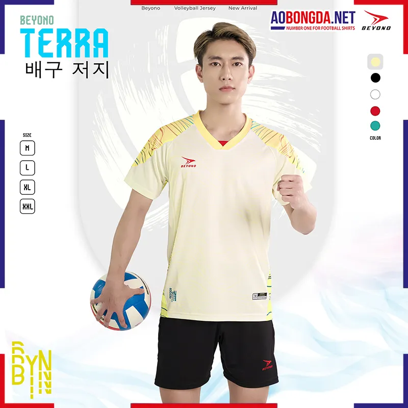 [SALE] Bộ Bóng Chuyền Beyono Terra Nam Kem