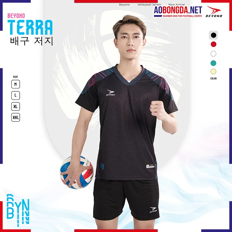 [SALE] Bộ Bóng Chuyền Beyono Terra Nam Đen