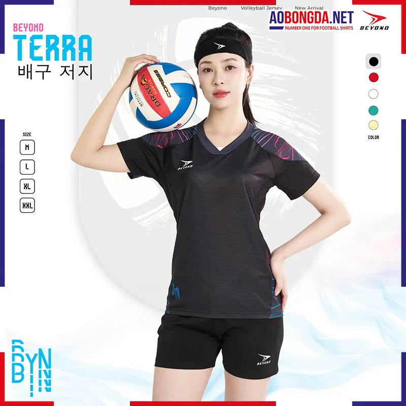 [SALE] Bộ Bóng Chuyền Beyono Terra Nữ Đen