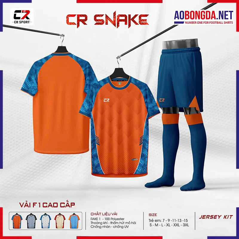  Áo Bóng Đá Không Logo CR Snake Cam
