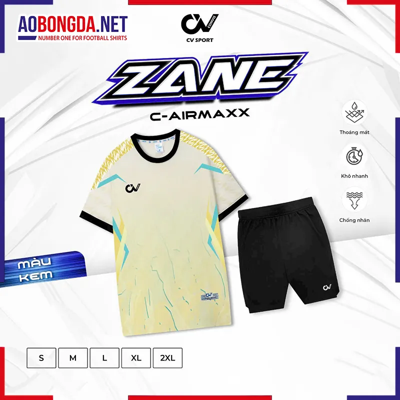 Áo Bóng Đá Không Logo CV Zane Kem