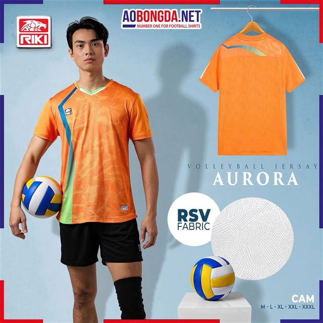 Bộ Bóng Chuyền Riki Vol11 Aurora Nam Cam
