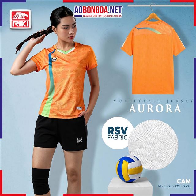 Bộ Bóng Chuyền Riki Vol11 Aurora Nữ Cam