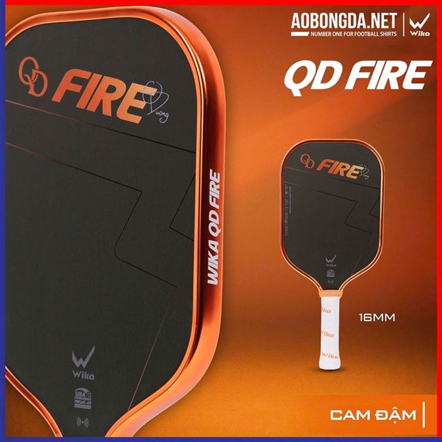 Vợt Pickleball Wika QD Fire Cam Đậm