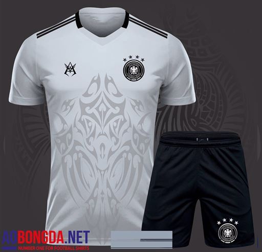 Áo Bóng Đá Đức trắng Fantasy 2018-2019