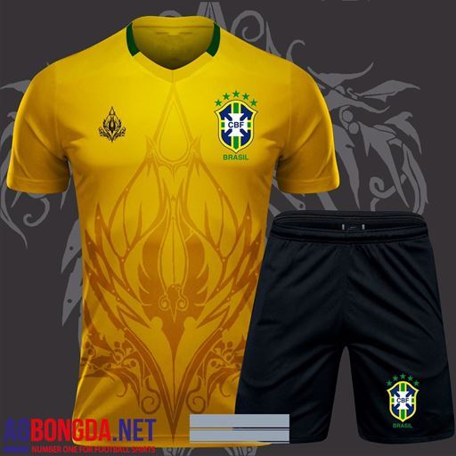 Áo Bóng Đá Brazil vàng Fantasy 2018 - 2019