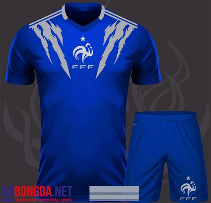 Áo Bóng Đá Pháp xanh Fantasy 2018-2019