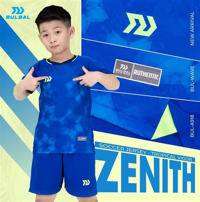 Bộ Quần Áo bóng đá trẻ em Bulbal Zenith Xanh Bích